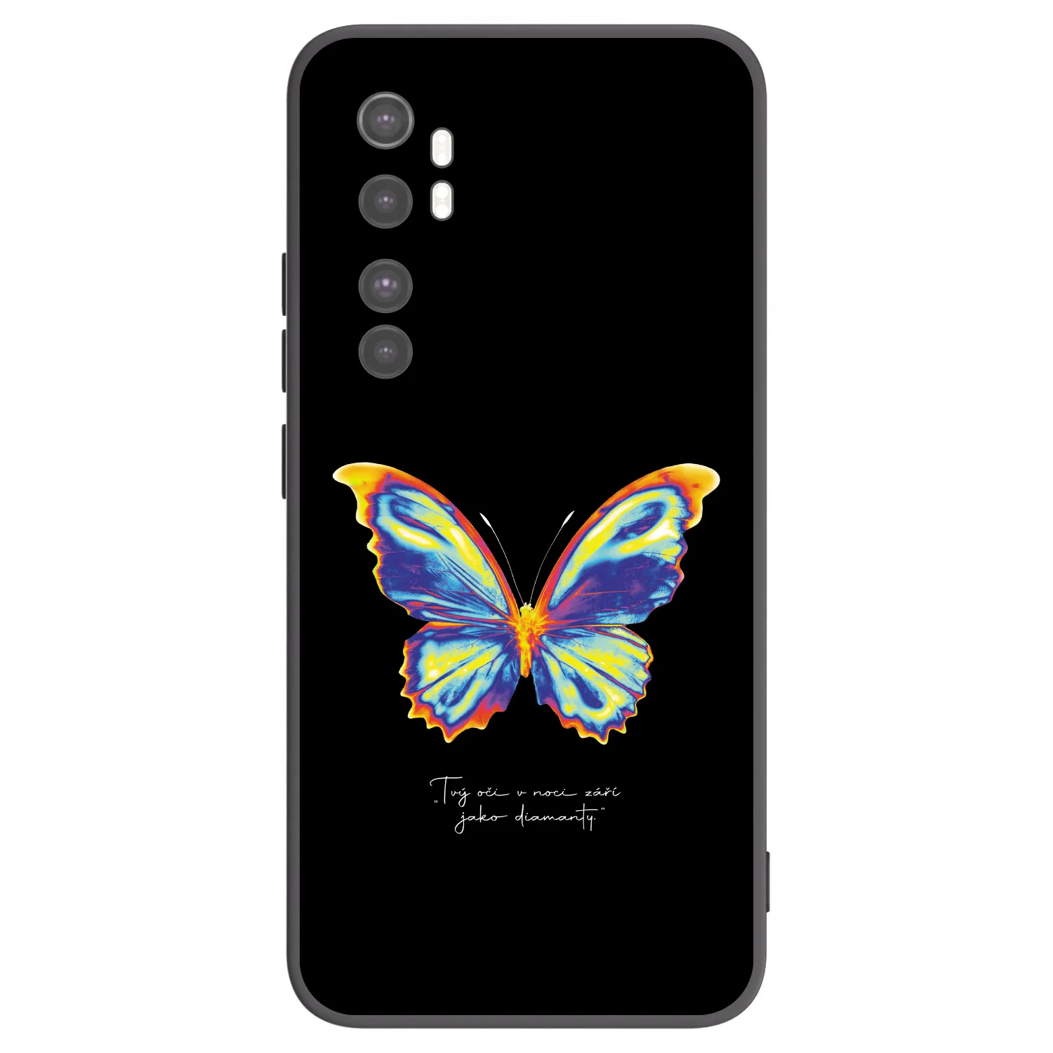 Picasee silikonowe czarne etui na Xiaomi Mi Note 10 Lite - Diamanty Black