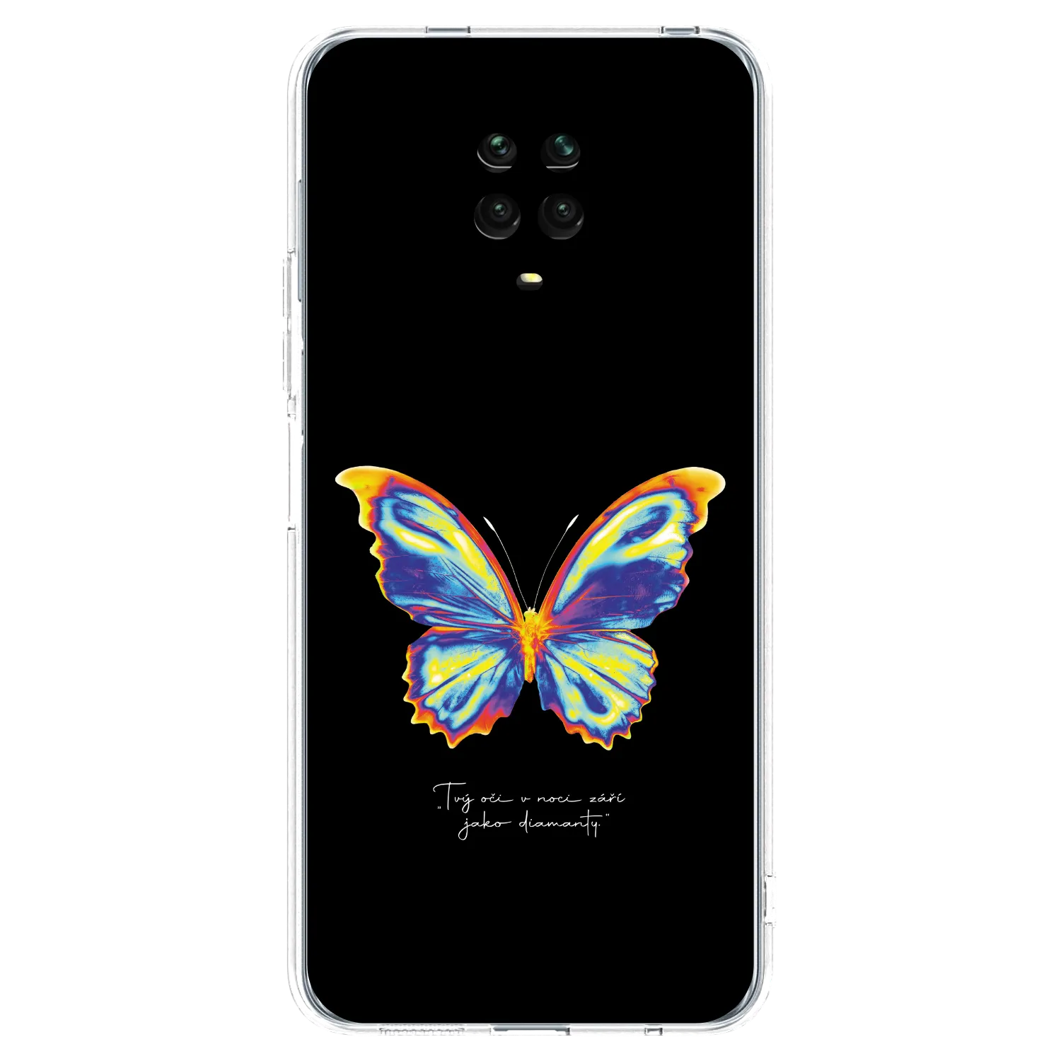 Picasee silikonowe przeźroczyste etui na Xiaomi Redmi Note 9S - Diamanty Black