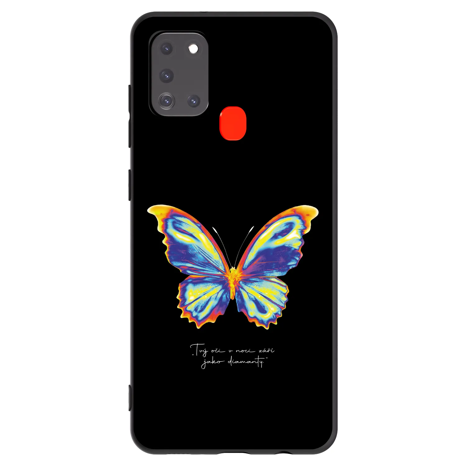 Picasee silikonowe czarne etui na Samsung Galaxy A21s - Diamanty Black