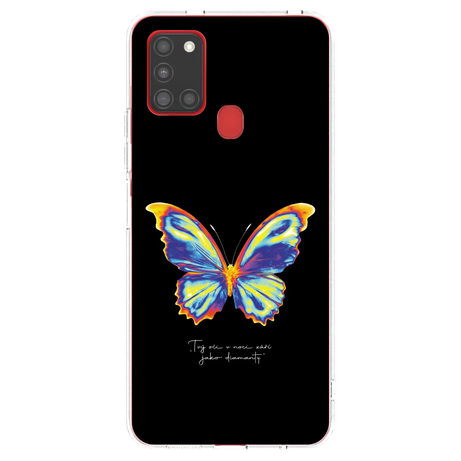 Picasee silikonowe przeźroczyste etui na Samsung Galaxy A21s - Diamanty Black