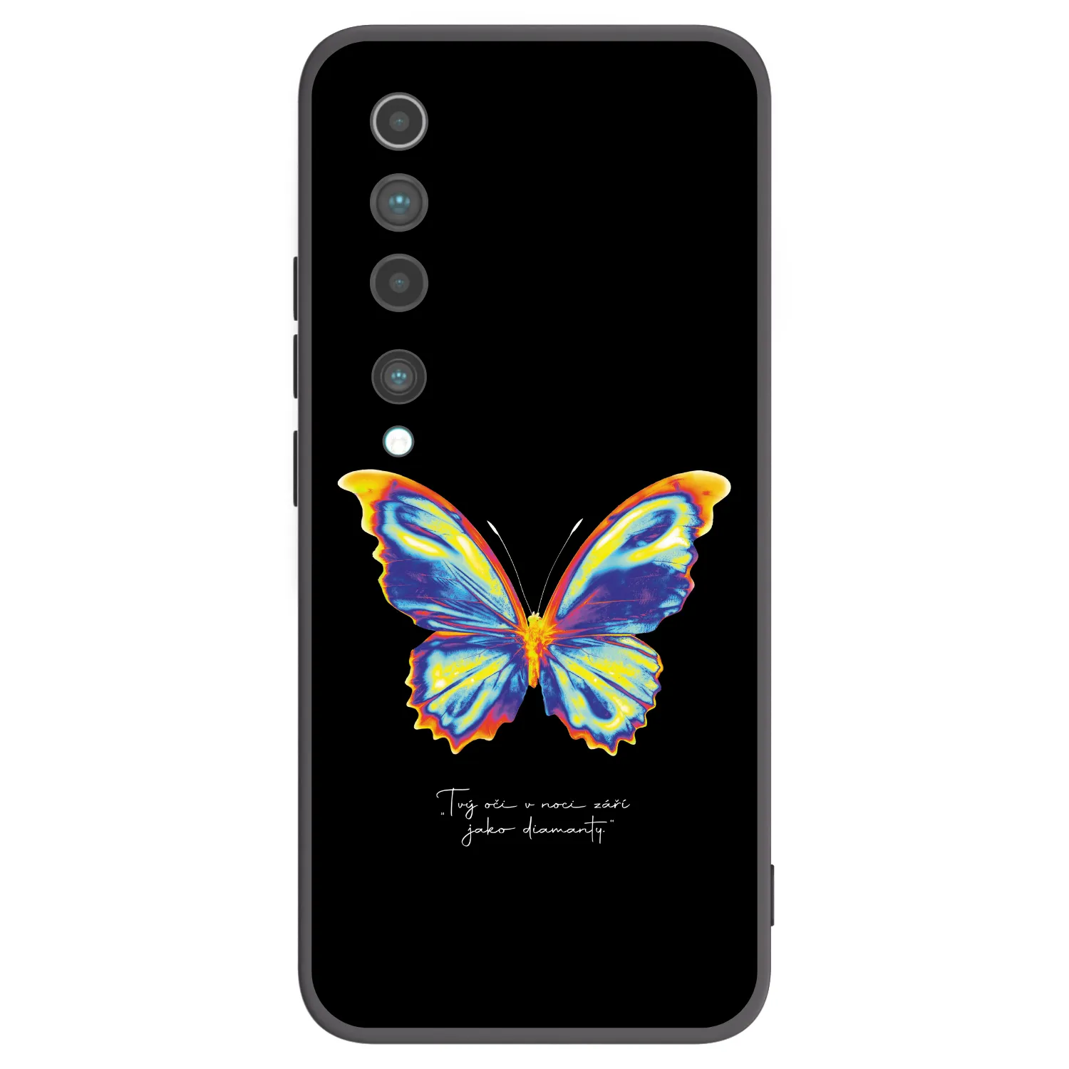 Picasee silikonowe czarne etui na Xiaomi Mi 10 - Diamanty Black