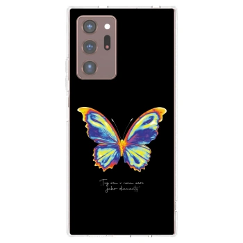 Picasee silikonowe przeźroczyste etui na Samsung Galaxy Note 20 Ultra - Diamanty Black
