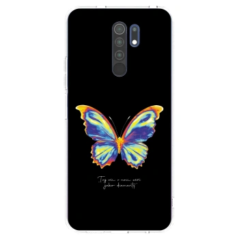 Picasee silikonowe przeźroczyste etui na Xiaomi Redmi 9 - Diamanty Black
