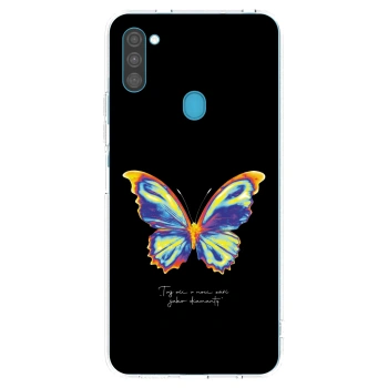 Picasee silikonowe przeźroczyste etui na Samsung Galaxy M11 - Diamanty Black