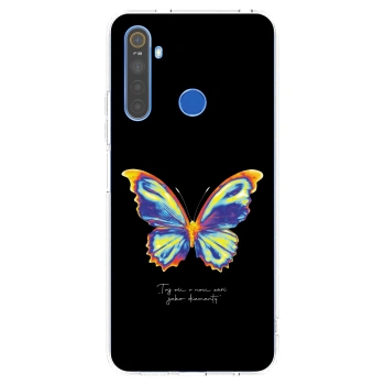Picasee silikonowe przeźroczyste etui na Realme 5 - Diamanty Black