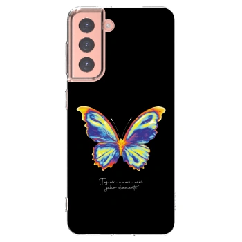Picasee silikonowe przeźroczyste etui na Samsung Galaxy S21 5G G991B - Diamanty Black