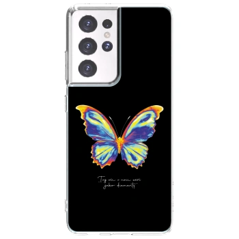 Picasee silikonowe przeźroczyste etui na Samsung Galaxy S21 Ultra 5G G998B - Diamanty Black