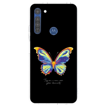 Etui na Motorola Moto G8 - Diamanty Black