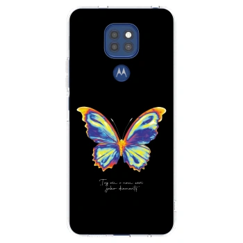 Picasee silikonowe przeźroczyste etui na Motorola Moto G9 Play - Diamanty Black