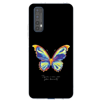 Picasee silikonowe przeźroczyste etui na Realme 7 - Diamanty Black
