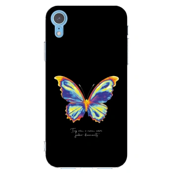 Picasee silikonowe przeźroczyste etui na Apple iPhone XR - Diamanty Black