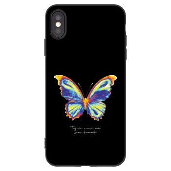 Picasee silikonowe czarne etui na Apple iPhone XS Max - Diamanty Black