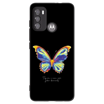 Picasee silikonowe czarne etui na Motorola Moto G60 - Diamanty Black