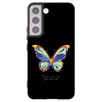 Picasee silikonowe czarne etui na Samsung Galaxy S22 5G - Diamanty Black