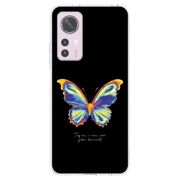 Picasee silikonowe przeźroczyste etui na Xiaomi 12 - Diamanty Black
