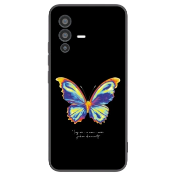 Picasee silikonowe czarne etui na Vivo V23 5G - Diamanty Black