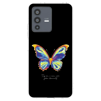 Picasee silikonowe przeźroczyste etui na Vivo V23 5G - Diamanty Black