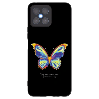 Picasee silikonowe czarne etui na Honor X8 4G - Diamanty Black