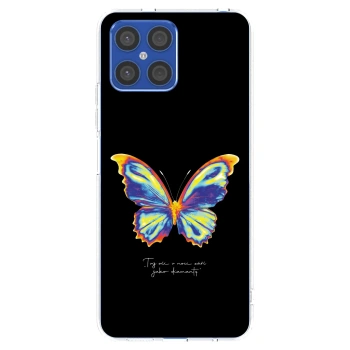 Picasee silikonowe przeźroczyste etui na Honor X8 4G - Diamanty Black