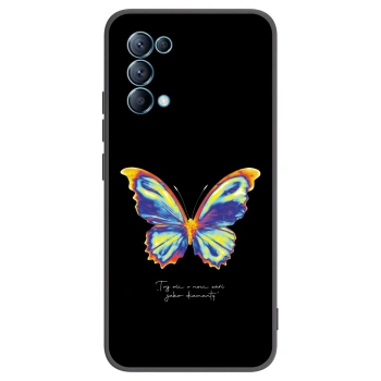 Picasee silikonowe czarne etui na OPPO Reno 5 5G - Diamanty Black