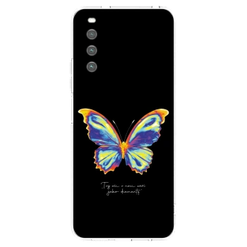 Picasee silikonowe przeźroczyste etui na Sony Xperia 10 IV 5G - Diamanty Black