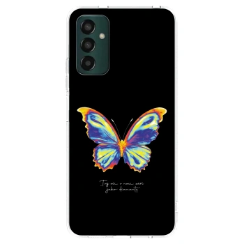 Picasee silikonowe przeźroczyste etui na Samsung Galaxy M13 M135F - Diamanty Black
