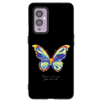 Picasee silikonowe czarne etui na OnePlus 9 - Diamanty Black