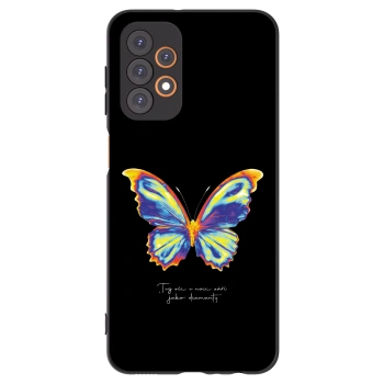 Picasee silikonowe czarne etui na Samsung Galaxy A23 A235F 4G - Diamanty Black