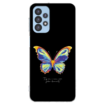 Picasee silikonowe przeźroczyste etui na Samsung Galaxy A23 A235F 4G - Diamanty Black