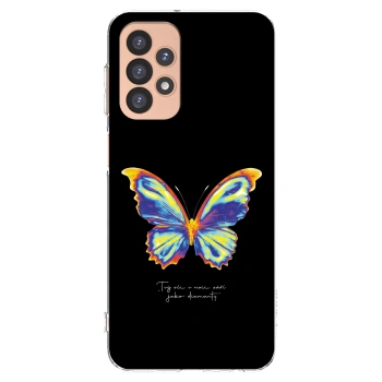 Picasee silikonowe przeźroczyste etui na Samsung Galaxy A23 A236B 5G - Diamanty Black