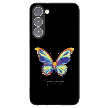Picasee silikonowe czarne etui na Samsung Galaxy S23+ 5G - Diamanty Black