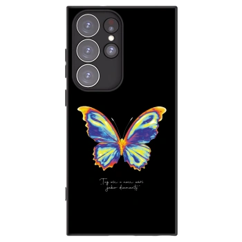Picasee silikonowe czarne etui na Samsung Galaxy S23 Ultra 5G - Diamanty Black