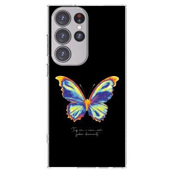 Picasee silikonowe przeźroczyste etui na Samsung Galaxy S23 Ultra 5G - Diamanty Black
