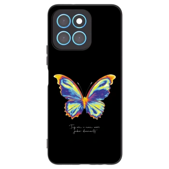 Picasee silikonowe czarne etui na Honor X6 - Diamanty Black