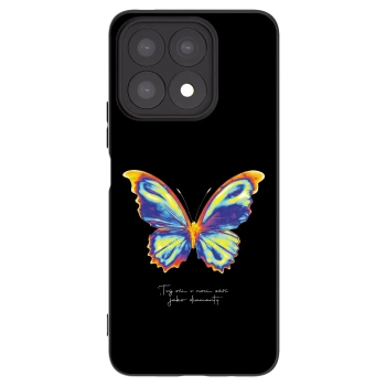 Picasee silikonowe czarne etui na Honor X8a - Diamanty Black