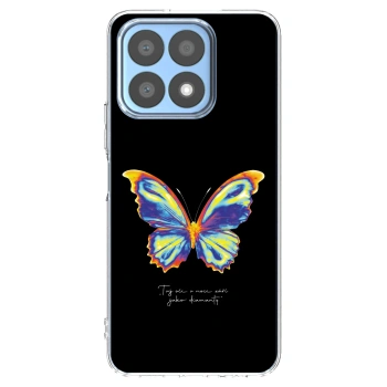 Picasee silikonowe przeźroczyste etui na Honor X8a - Diamanty Black