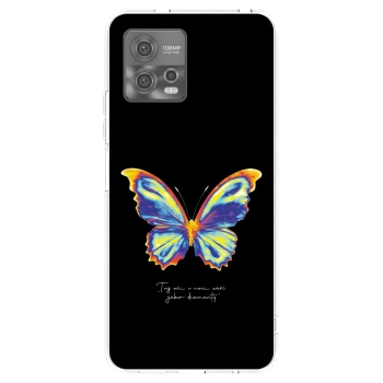 Picasee silikonowe przeźroczyste etui na Motorola Moto G72 - Diamanty Black
