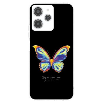 Picasee silikonowe przeźroczyste etui na Xiaomi Redmi 12 4G - Diamanty Black