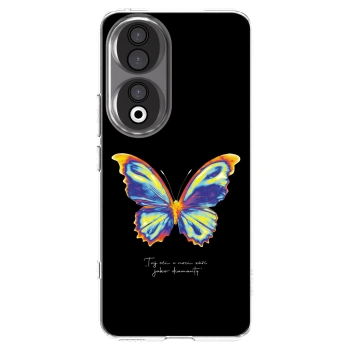 Picasee silikonowe przeźroczyste etui na Honor 90 5G - Diamanty Black