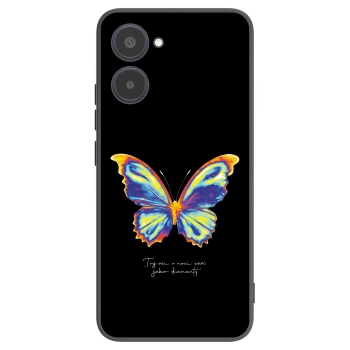 Picasee silikonowe czarne etui na Realme 10 4G - Diamanty Black