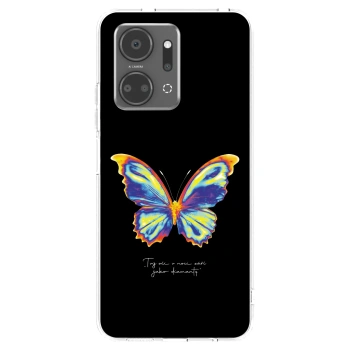 Picasee silikonowe przeźroczyste etui na Honor X7a - Diamanty Black