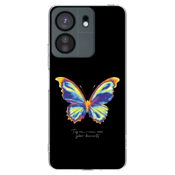 Picasee silikonowe przeźroczyste etui na Xiaomi Redmi 13C 4G - Diamanty Black