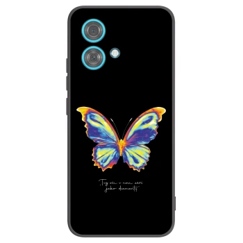 Picasee silikonowe czarne etui na Motorola Edge 40 Neo - Diamanty Black
