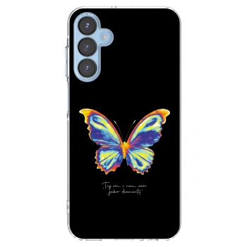 Picasee silikonowe przeźroczyste etui na Samsung Galaxy A15 A156B 5G - Diamanty Black