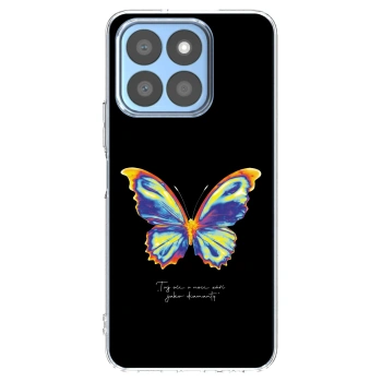 Picasee silikonowe przeźroczyste etui na Honor X8b - Diamanty Black