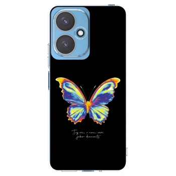 Picasee silikonowe przeźroczyste etui na Xiaomi Redmi 13C 5G - Diamanty Black