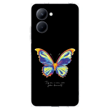 Picasee silikonowe przeźroczyste etui na Realme C33 (2023) - Diamanty Black