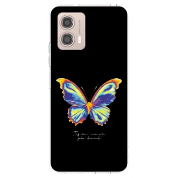 Picasee silikonowe przeźroczyste etui na Motorola Moto G53 5G - Diamanty Black