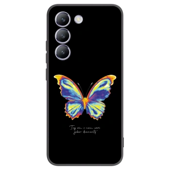 Picasee silikonowe czarne etui na Vivo V40 SE 5G - Diamanty Black