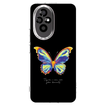 Picasee silikonowe przeźroczyste etui na Honor 200 5G - Diamanty Black